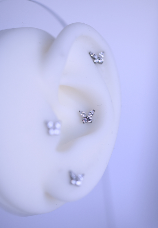 Labret Butterfly cu pietre