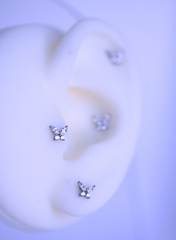 Labret Butterfly cu pietre