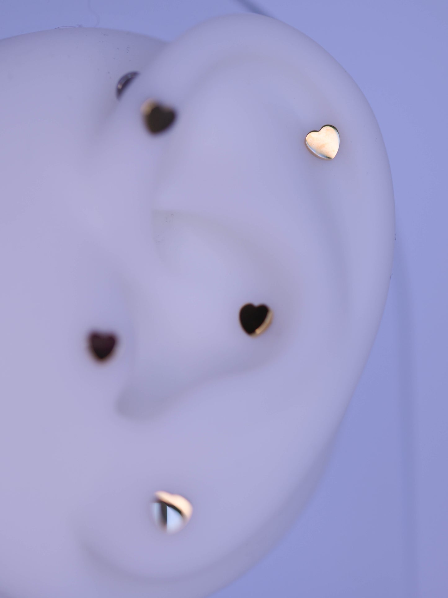 Labret Inimă Plată auriu