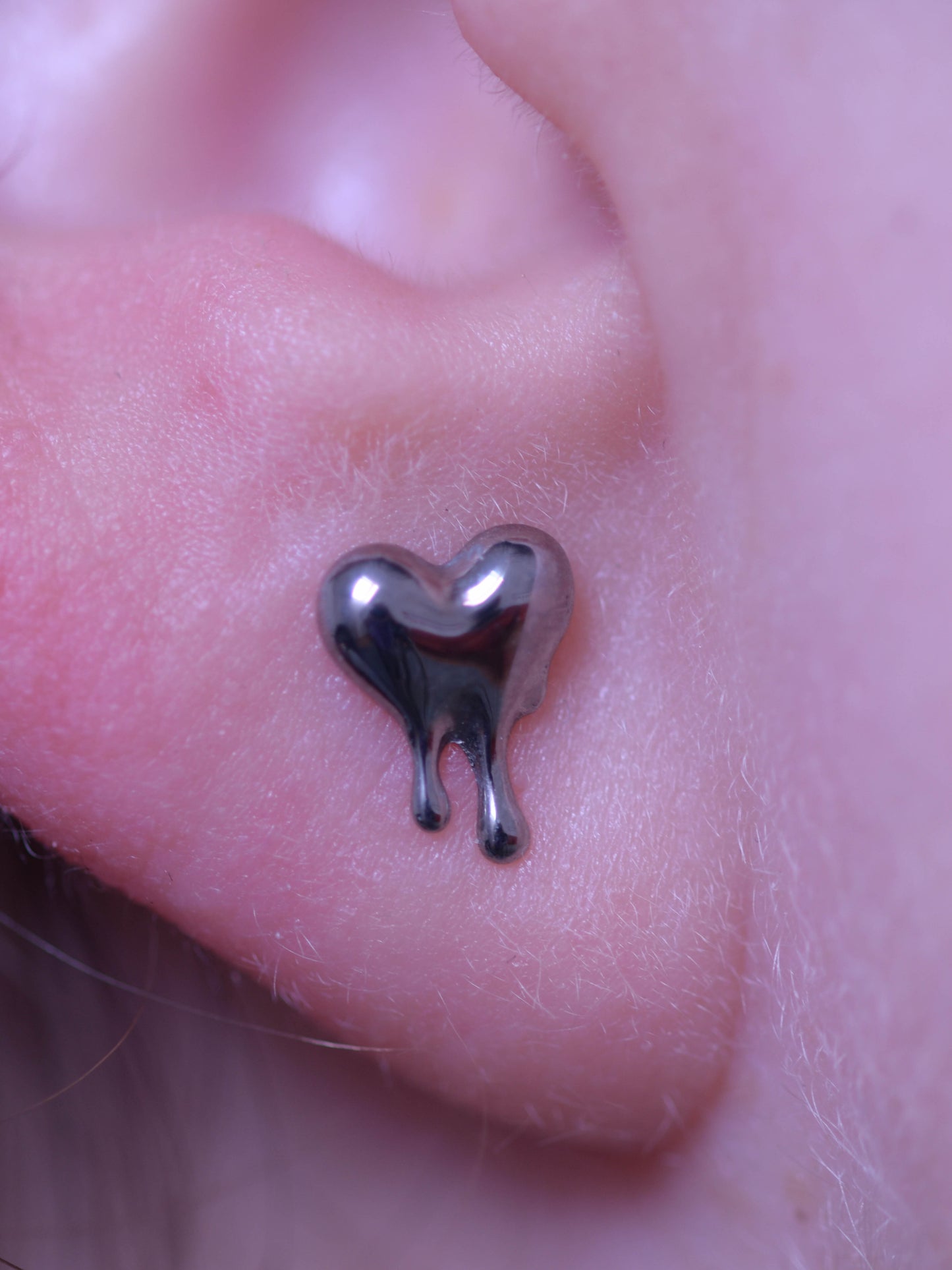 Labret Inimă Topită auriu