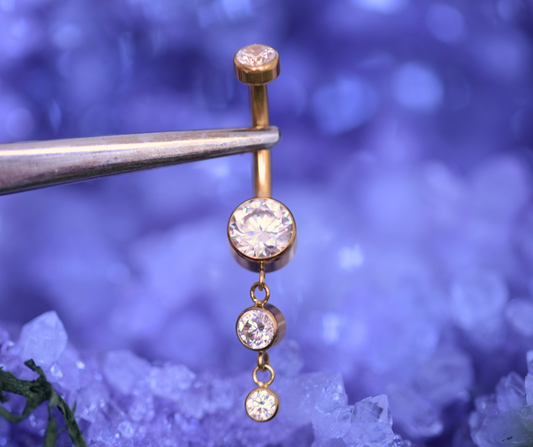 Piercing buric Dangle auriu