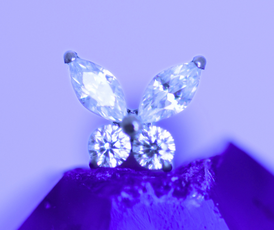 Labret Butterfly cu pietre