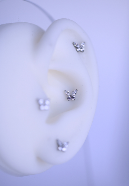 Labret Butterfly cu pietre