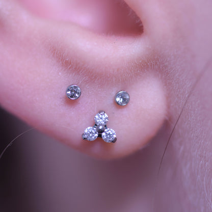 Labret cu piatră de diverse culori